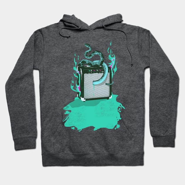 SNAKE AMPLIFIRE (BLUE) Hoodie by Showdeer